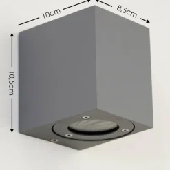 hofstein Applique murale d'extérieur Orsa LED Gris, 2 lumières