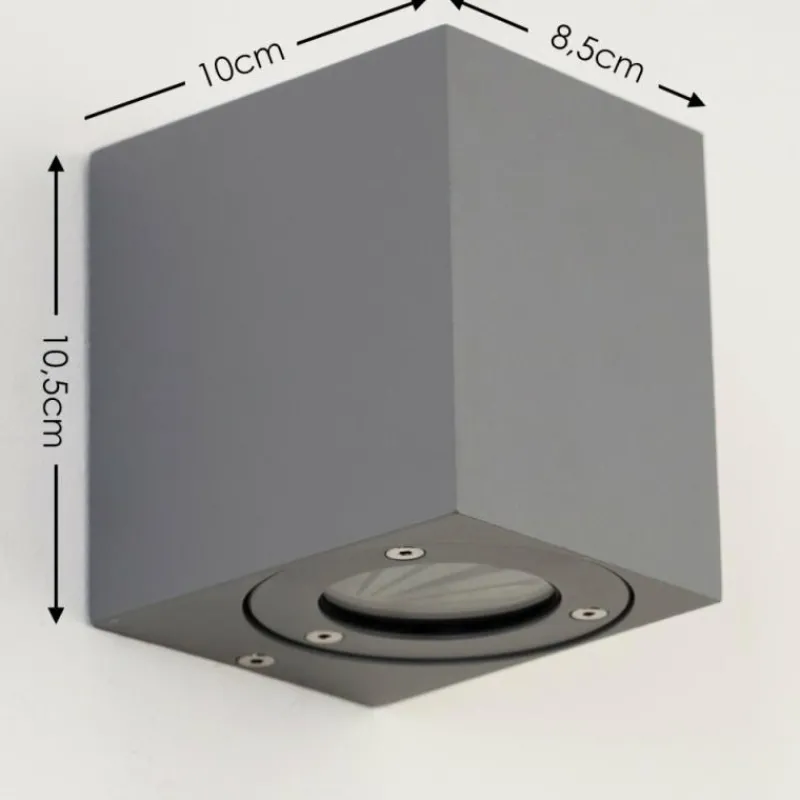 hofstein Applique murale d'extérieur Orsa LED Gris, 2 lumières