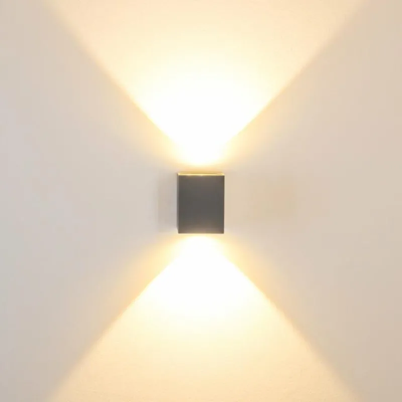 hofstein Applique murale d'extérieur Orsa LED Gris, 2 lumières