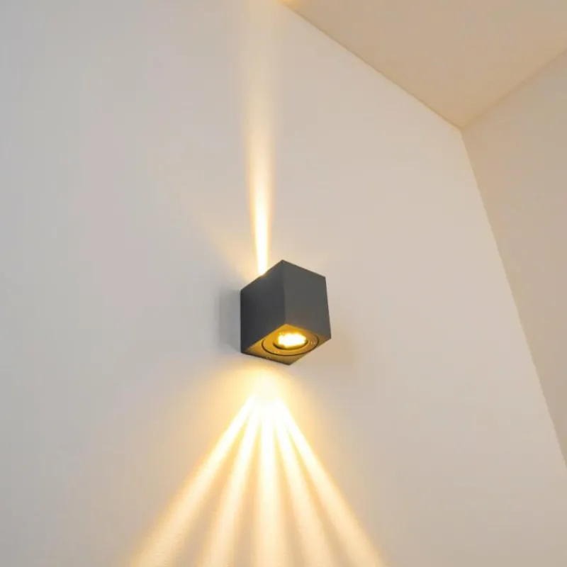 hofstein Applique murale d'extérieur Orsa LED Gris, 2 lumières