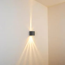 hofstein Applique murale d'extérieur Orsa LED Gris, 2 lumières