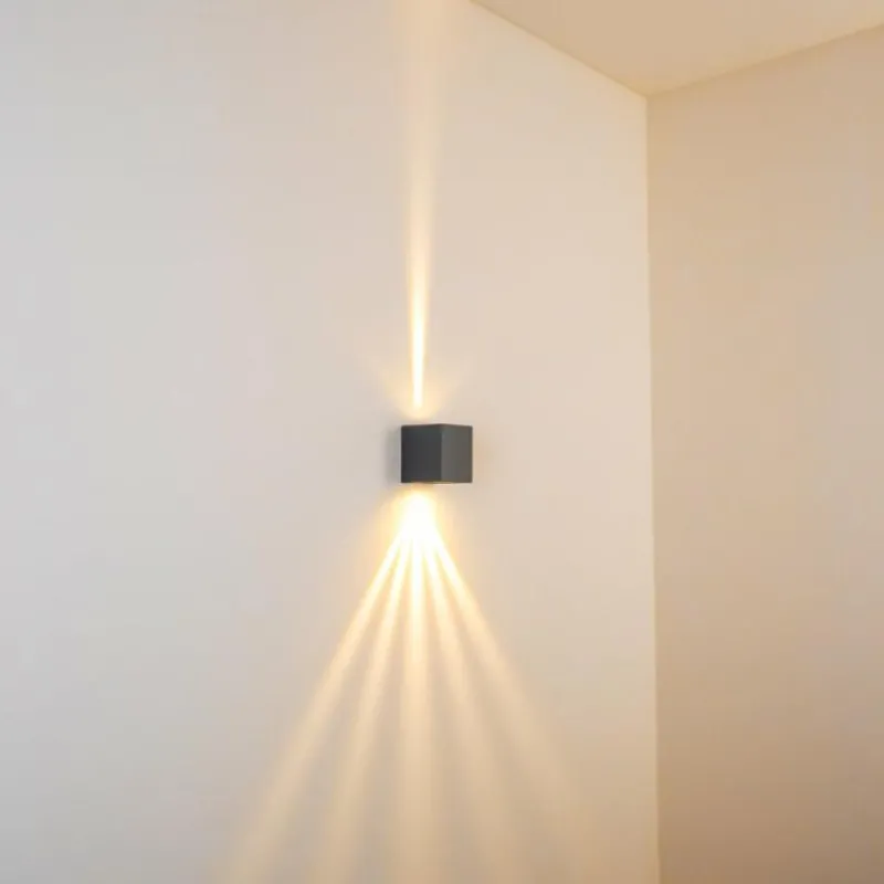 hofstein Applique murale d'extérieur Orsa LED Gris, 2 lumières