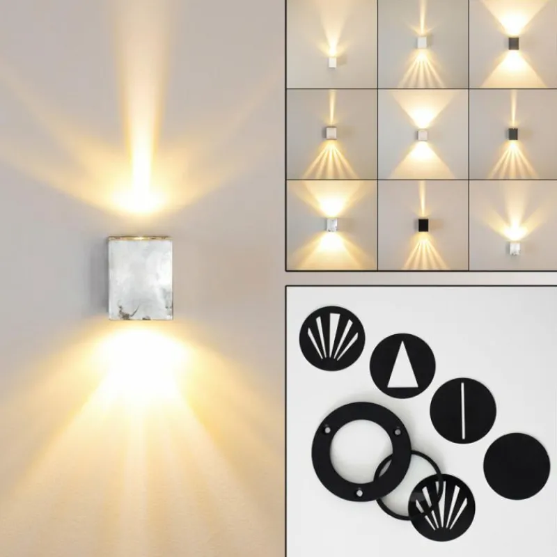 hofstein Applique murale d'extérieur Orsa LED Zingué, 2 lumières