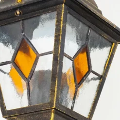 Luminaires Rustiques-hofstein Applique murale d'extérieur Antibes Brun doré, 1 lumière