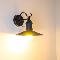 hofstein Applique murale d'extérieur Broni Noir, 1 lumière