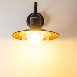 hofstein Applique murale d'extérieur Broni Noir, 1 lumière