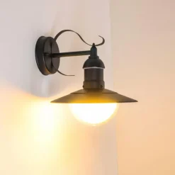 hofstein Applique murale d'extérieur Broni Noir, 1 lumière