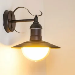 hofstein Applique murale d'extérieur Broni Noir, 1 lumière