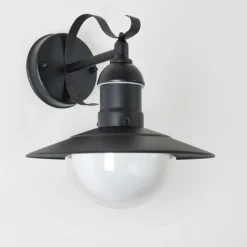 hofstein Applique murale d'extérieur Broni Noir, 1 lumière