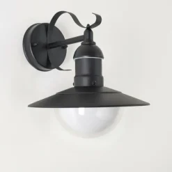 hofstein Applique murale d'extérieur Broni Noir, 1 lumière