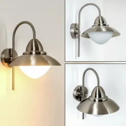 hofstein Applique murale d'extérieur Gielas Acier inoxydable, 1 lumière