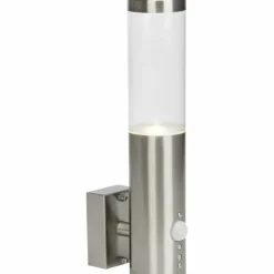 Luminaires Brilliant Applique murale d'extérieur Brilliant Bergen LED Acier inoxydable, 1 lumière, Détecteur de mouvement