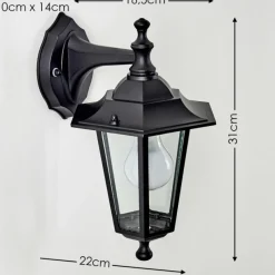 hofstein Applique murale d'extérieur Valtimo Noir, 1 lumière