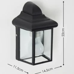 hofstein Applique murale d'extérieur Murto Noir, 1 lumière