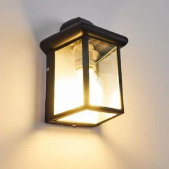 hofstein Applique murale d'extérieur Murto Noir, 1 lumière