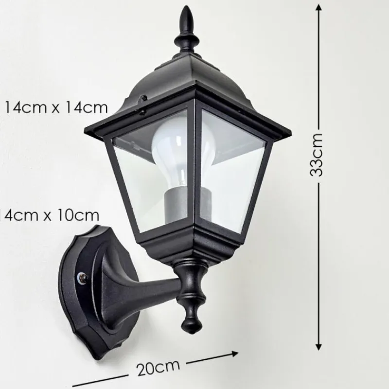 hofstein Applique murale d'extérieur Murto Noir, 1 lumière