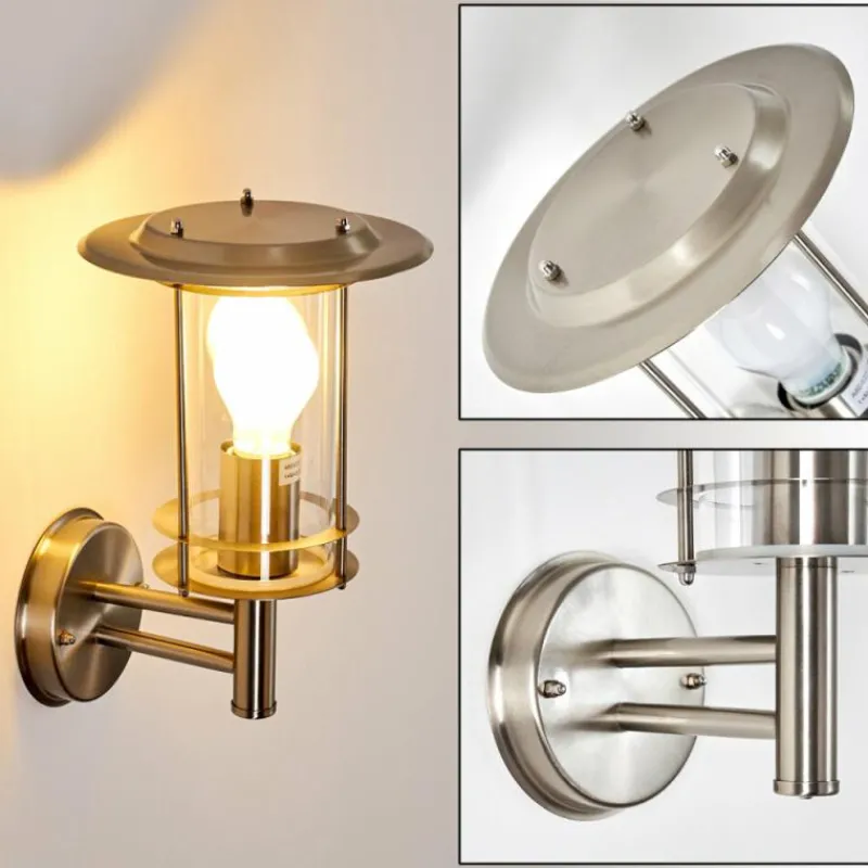 hofstein Applique murale d'extérieur Mulo Acier inoxydable, 1 lumière