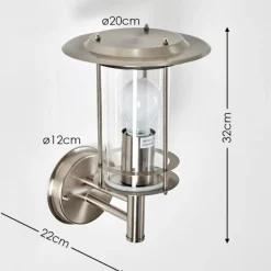 hofstein Applique murale d'extérieur Mulo Acier inoxydable, 1 lumière