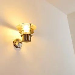 hofstein Applique murale d'extérieur Juva Acier inoxydable, 1 lumière