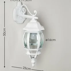 hofstein Applique murale d'extérieur Lentua Blanc, 1 lumière