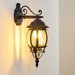 hofstein Applique murale d'extérieur Lentua Noir, 1 lumière