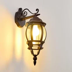 hofstein Applique murale d'extérieur Lentua Noir, 1 lumière