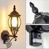 hofstein Applique murale d'extérieur Lentua Noir, 1 lumière, Détecteur de mouvement