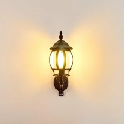 hofstein Applique murale d'extérieur Lentua Noir, 1 lumière, Détecteur de mouvement