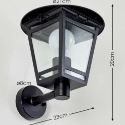 hofstein Applique murale d'extérieur Siera Noir, 1 lumière