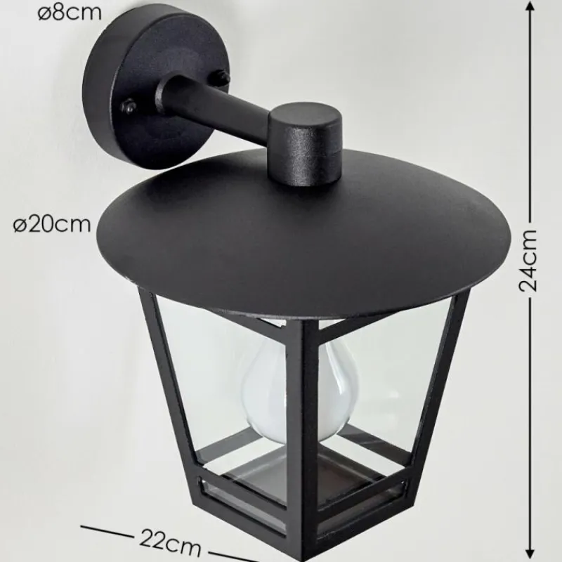 hofstein Applique murale d'extérieur Siera Noir, 1 lumière