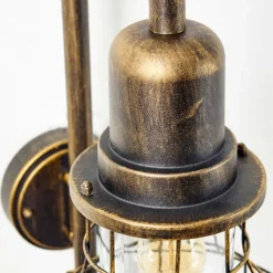 Lampes Dorées-hofstein Applique murale d'extérieur Borkan Brun doré, 1 lumière, Détecteur de mouvement