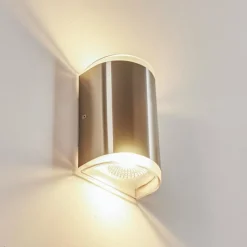 hofstein Applique murale d'extérieur Rumar LED Acier inoxydable, 1 lumière