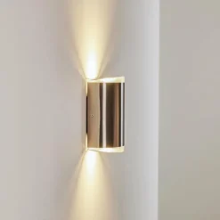 hofstein Applique murale d'extérieur Rumar LED Acier inoxydable, 1 lumière