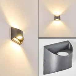 hofstein Applique murale d'extérieur Vikom LED Anthracite, 2 lumières