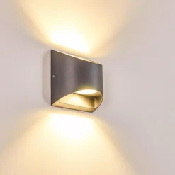 hofstein Applique murale d'extérieur Vikom LED Anthracite, 2 lumières