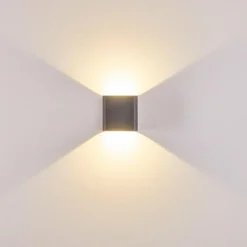 hofstein Applique murale d'extérieur Vikom LED Anthracite, 2 lumières