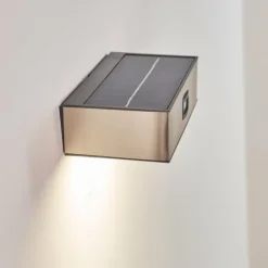 hofstein Applique murale d'extérieur LED Nickel mat, 1 lumière