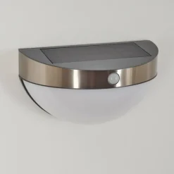 hofstein Applique murale d'extérieur Pori LED Chrome, 1 lumière, Détecteur de mouvement