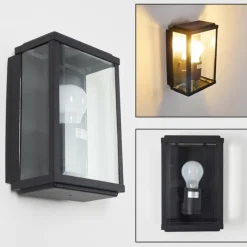 hofstein Applique murale d'extérieur Tieva Noir, 1 lumière