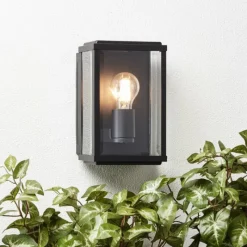 hofstein Applique murale d'extérieur Tieva Noir, 1 lumière