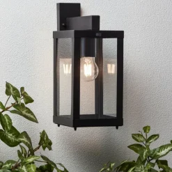 hofstein Applique murale d'extérieur Tieva Noir, 1 lumière