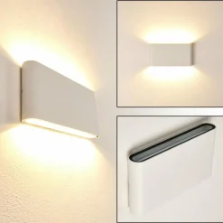 hofstein Applique murale d'extérieur Marsh LED Blanc, 2 lumières