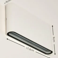 hofstein Applique murale d'extérieur Marsh LED Blanc, 2 lumières