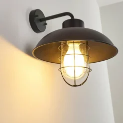 hofstein Applique murale d'extérieur Valto Noir, 1 lumière