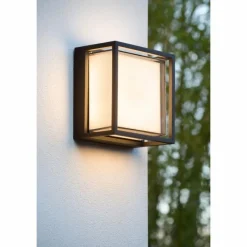 Luminaires Lucide Applique murale d'extérieur Lucide SINGA LED Noir, 1 lumière