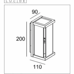 Luminaires Lucide Applique murale d'extérieur Lucide CLAIRE MINI Noir, 1 lumière