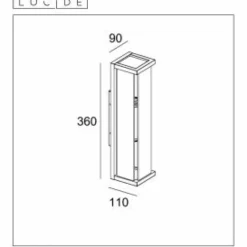 Luminaires Rustiques-Luminaires Lucide Applique murale d'extérieur Lucide CLAIRE MINI Noir, 2 lumières