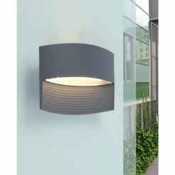 Luminaires Lutec Applique murale d'extérieur Lutec Lotus LED Anthracite, 1 lumière