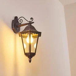 Luminaires Rustiques-hofstein Applique murale d'extérieur Lignac Noir, 1 lumière