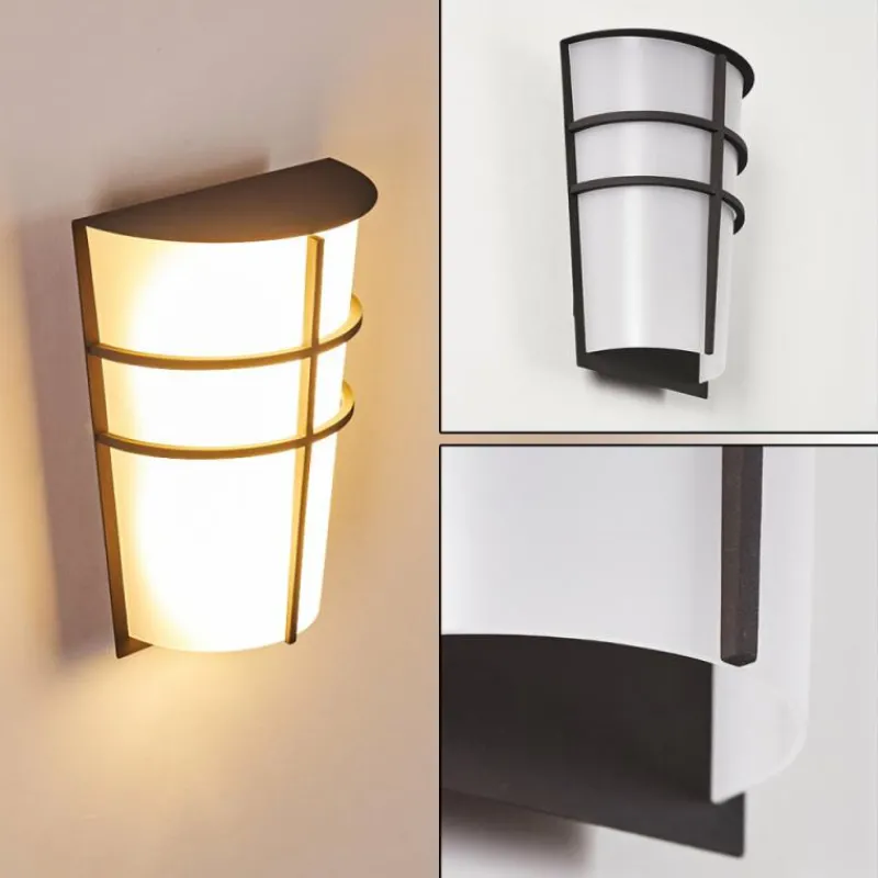 hofstein Applique murale d'extérieur Lamarche LED Anthracite, 2 lumières